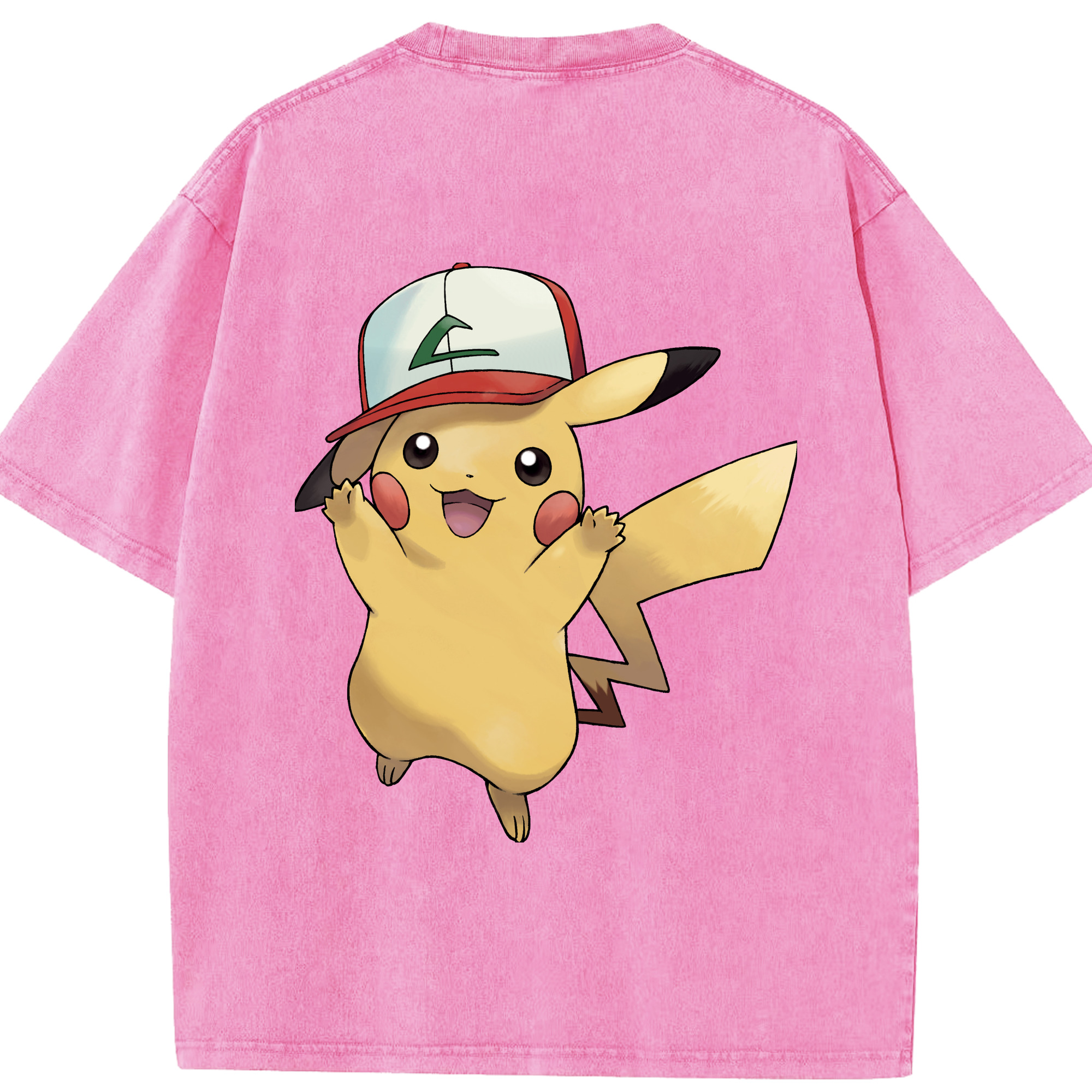 （画像用） ポケットモンスター Pokémon 綿100% ヴィンテージ風 半袖Tシャツ（背面プリント）